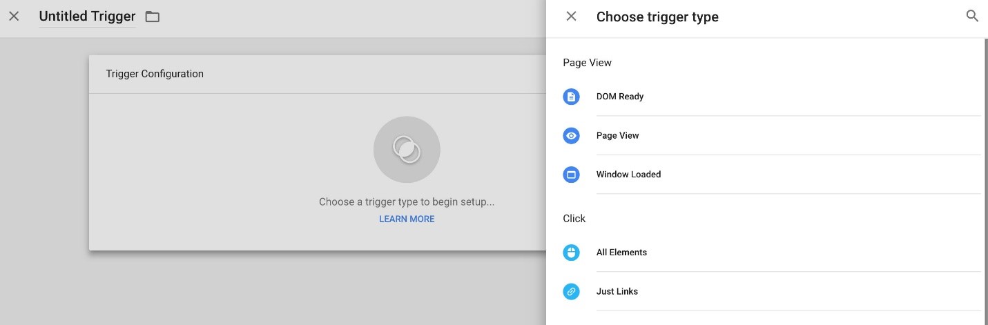 Triger page in google tag manager